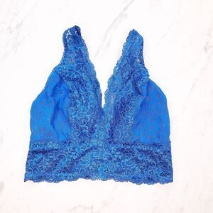 Soma Bralette Lace Plunge Bra Capri Blue Size XS Extra Small